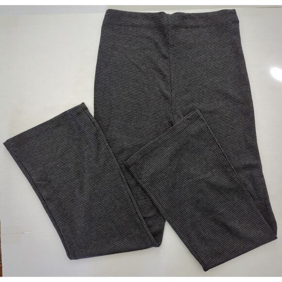 MAX STUDIO Boot Leg Pull 4 way Stretch Black Gray Houndstooth Pants Women Size S - Picture 6 of 6